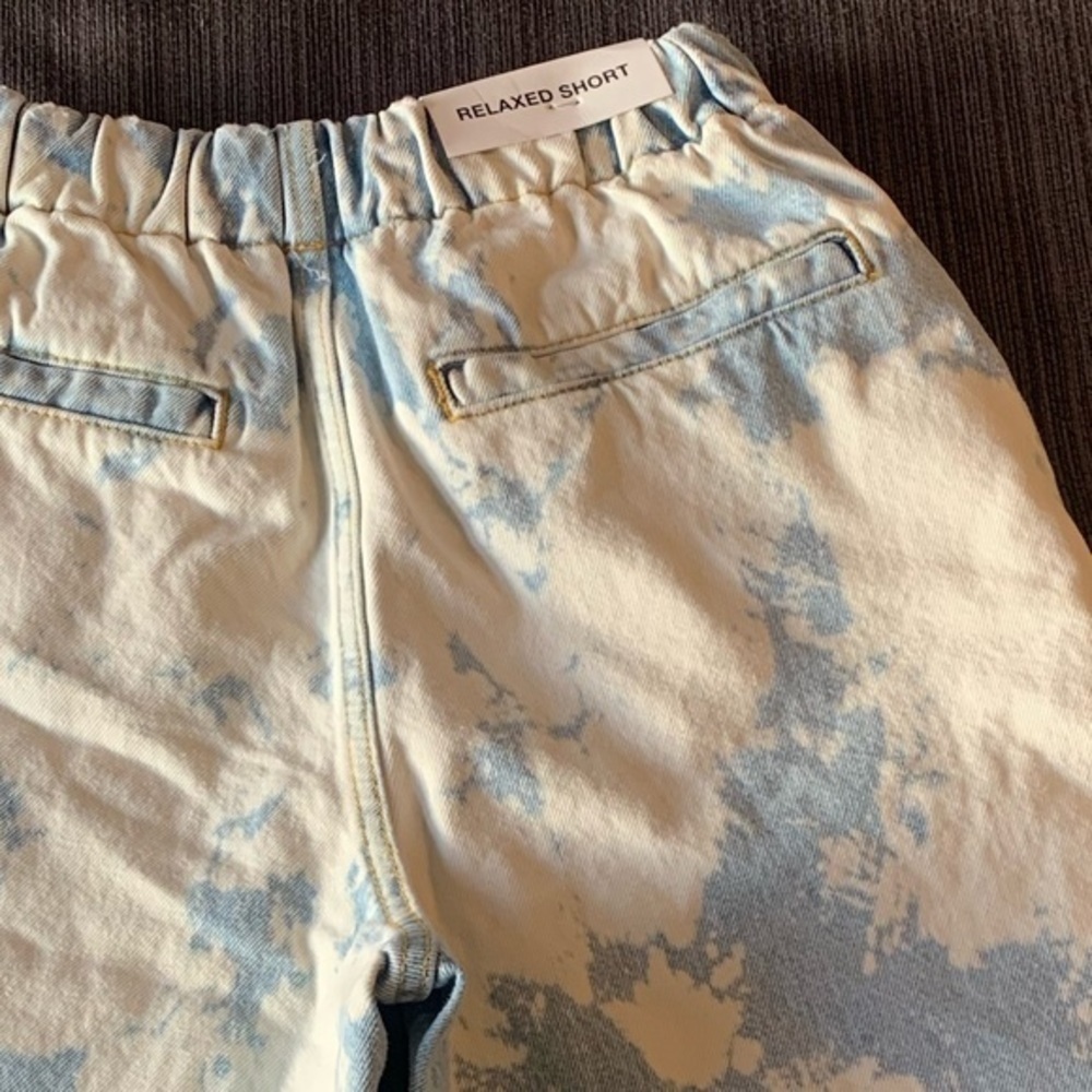 Zara Bleached Blue and Cream Jean Shorts - Picture 10 of 16